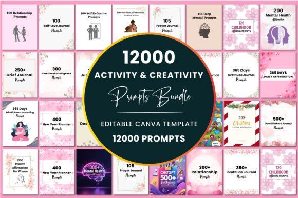 12000 Activity Creativity Prompts Bundle: Your Key to Unlocking Endless Ideas