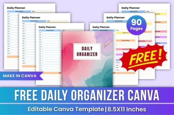 Free Daily Organizer Canva Interiors: A Practical Tool for Productivity and Self-Care