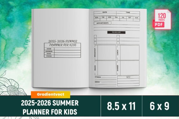 KDP 2025-2026 Summer Planner for Kids