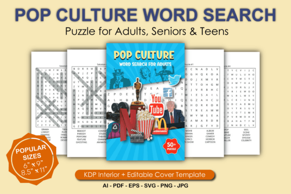 Popular Culture Word Search for Adults