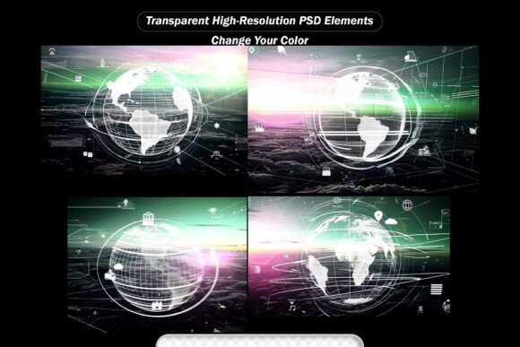 PSD Global Connection and the Internet N: Enhancing Your Visual Projects with Professional Light Effects