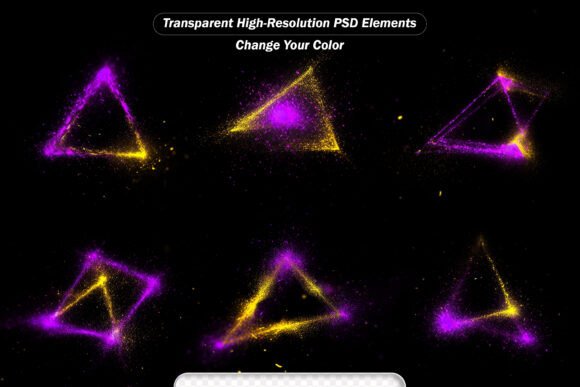 PSD Scattering Golden Particle Dust: Elevating Visual Design with Dynamic Light Effects